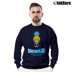 Men’s Bape X Dragon Ball Z Gotenks Baby Milo Cool Crewneck Sweatshirt in navy | Cozy Fabric, Clean Style