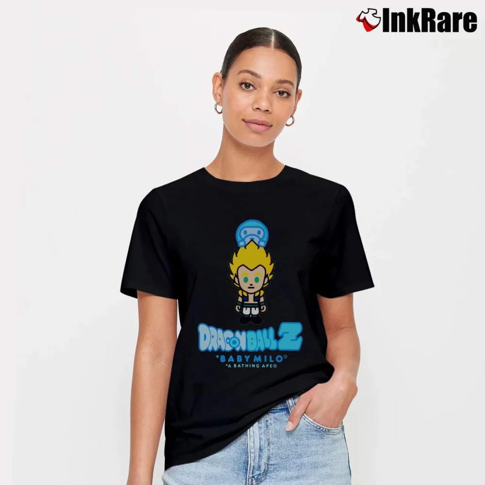 Women’s Bape X Dragon Ball Z Gotenks Baby Milo Cool Signature T-Shirt in black | Soft, Flattering Fit