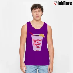 Men’s Baptized In Sweet Tea John Crist Tank Top in purple | Breathable, Active-Friendly Design