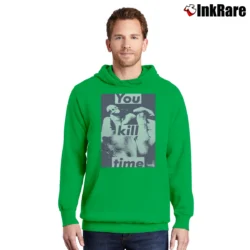 Men’s Barbara Kruger 1990s Graphic Art Pullover Hoodie in irish green | Cozy, Durable, Modern Fit