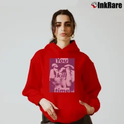 Women’s Barbara Kruger 1990s Graphic Art Cozy Hoodie in red | Warm, Structured, Stylish