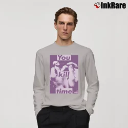 Men’s Barbara Kruger 1990s Graphic Art Long-Sleeve Shirt in sport grey | Sleek, Lightweight, Year-Round Wear