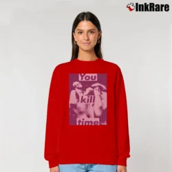 Women’s Barbara Kruger 1990s Graphic Art Relaxed Sweatshirt in red | Soft, Laid-Back Vibe
