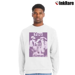 Men’s Barbara Kruger 1990s Graphic Art Crewneck Sweatshirt in white | Cozy Fabric, Clean Style