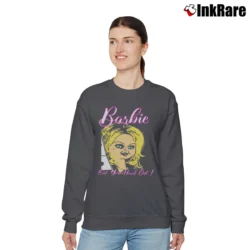 Women’s Barbie Eat Your Heart Out Relaxed Sweatshirt in charcoal | Soft, Laid-Back Vibe
