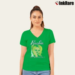 Women’s Barbie Eat Your Heart Out V-Neck Tee in irish green | Chic Neckline, Soft Texture