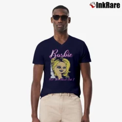 Men’s Barbie Eat Your Heart Out V-Neck Tee in navy | Sharp, Breathable, Everyday Staple