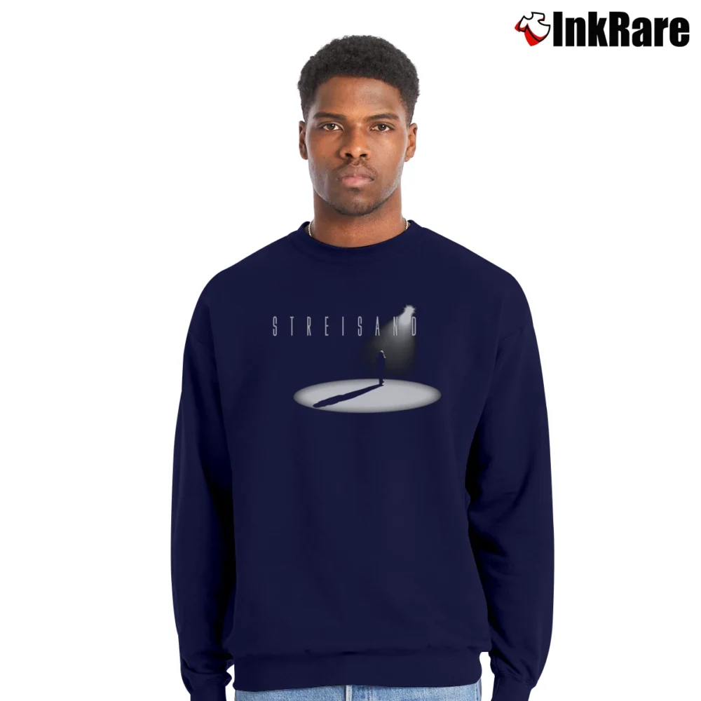 Men’s Barbra Streisand 2006 Tour Concert Crewneck Sweatshirt in navy | Cozy Fabric, Clean Style
