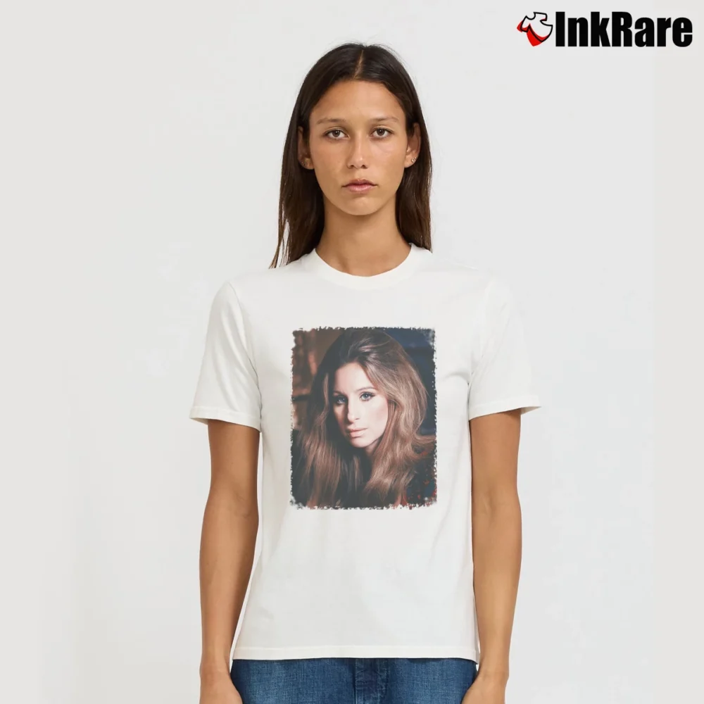 Women’s Barbra Streisand Funny Girl Tribute Signature T-Shirt in white | Soft, Flattering Fit