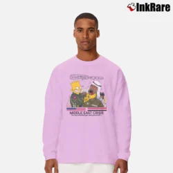 Men’s Bart Middle East Crisis Bootleg Simpsons Saddam Hussein 1991 Long-Sleeve Shirt in light pink | Sleek, Lightweight, Year-Round Wear