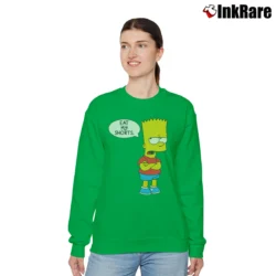 Women’s Bart Simpson Eat My Shorts Classic Simpsons Relaxed Sweatshirt in irish green | Soft, Laid-Back Vibe