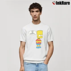 Men’s Bart Simpson Eat My Shorts Classic Simpsons Classic T-Shirt in white | Soft, Breathable Everyday Wear