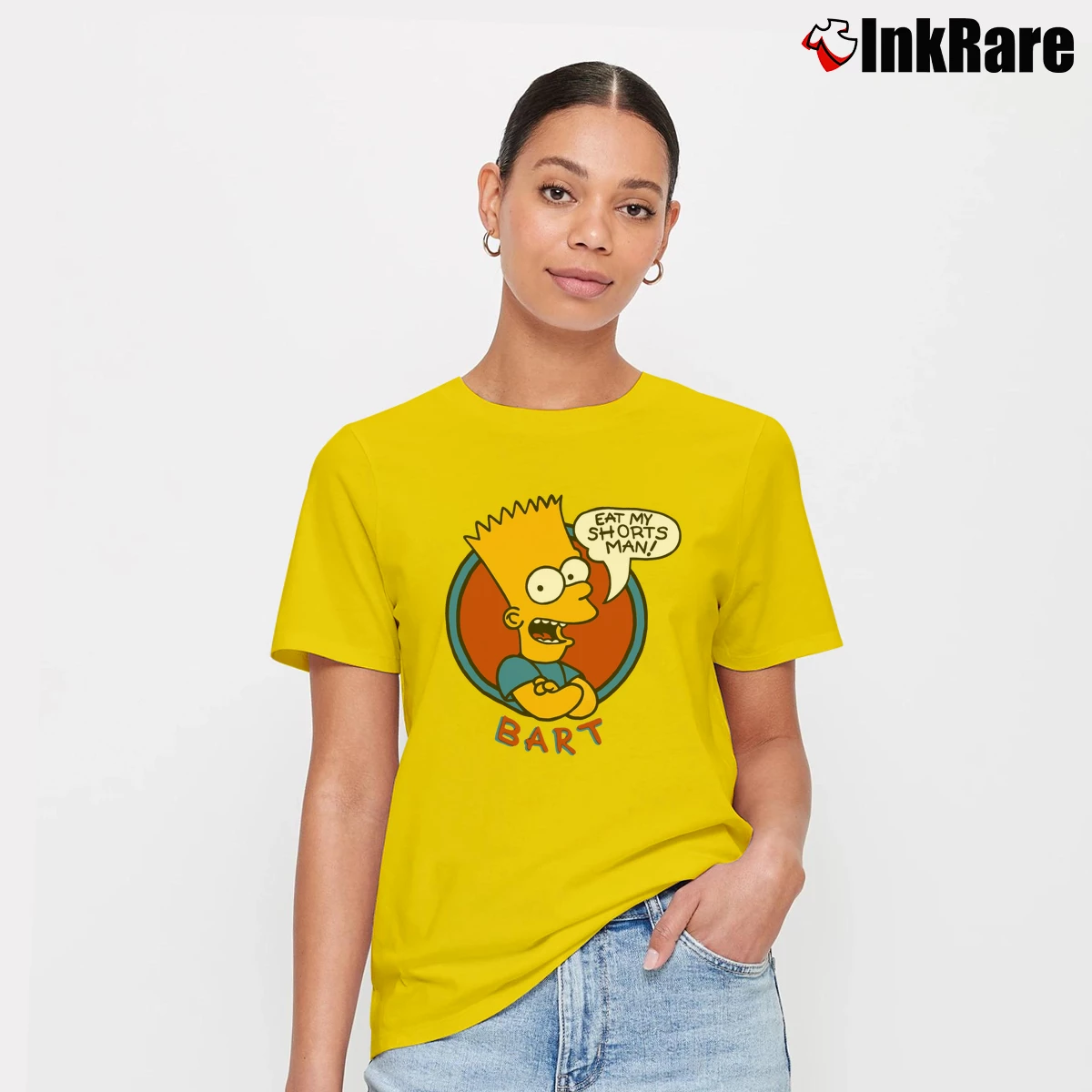 Bart Simpson Eat My Shorts Women’s Tee in yellow – Effortless Style Women’s Bart Simpson Eat My Shorts T-Shirt in yellow | Soft, Flattering Fit