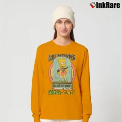 Women’s Bart Simpson Gulf Defender 90s The Simpsons War Long-Sleeve Top in orange | Sleek, Versatile, All-Season