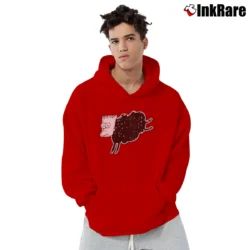 Men’s Bart Simpson Sheep Buy Parody Pullover Hoodie in red | Cozy, Durable, Modern Fit