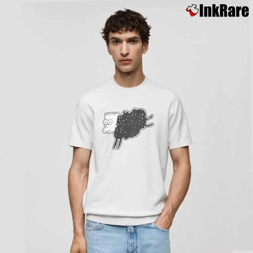 Men’s Bart Simpson Sheep Buy Parody Classic T-Shirt in white | Soft, Breathable Everyday Wear