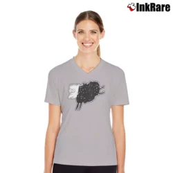 Women’s Bart Simpson Sheep Buy Parody V-Neck Tee in sport grey | Chic Neckline, Soft Texture