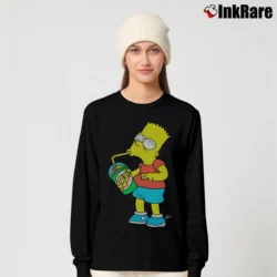 Women’s Bart Simpson Squishee Brain Freeze Simpsons Family Long-Sleeve Top in black | Sleek, Versatile, All-Season