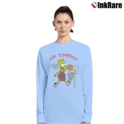 Women’s Bart Simpson The Simpsons 1990s American Retro Long-Sleeve Top in light blue | Sleek, Versatile, All-Season