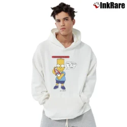 Men’s Bart Simpson Underachiever 1990 The Simpsons Pullover Hoodie in white | Cozy, Durable, Modern Fit