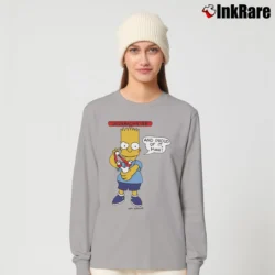 Women’s Bart Simpson Underachiever 1990 The Simpsons Long-Sleeve Top in sport grey | Sleek, Versatile, All-Season