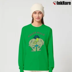 Women’s Bart Simpsons Crack Kills for Cartoon Fans Long-Sleeve Top in irish green | Sleek, Versatile, All-Season