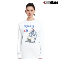 Women’s Baseball 1978 Montreal Expos Long-Sleeve Top in white | Sleek, Versatile, All-Season