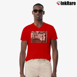 Men’s Baseball Furies Team V-Neck Tee in red | Sharp, Breathable, Everyday Staple