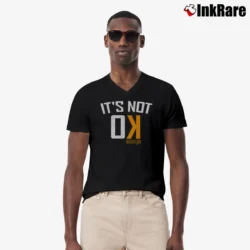 Men’s Baseballism Not Ok 1964 Graphic V-Neck Tee in black | Sharp, Breathable, Everyday Staple