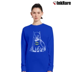 Women’s Bat Cat Long-Sleeve Top in royal blue | Sleek, Versatile, All-Season