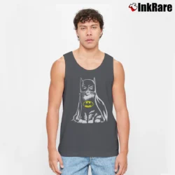 Men’s Bat Cat Tank Top in charcoal | Breathable, Active-Friendly Design