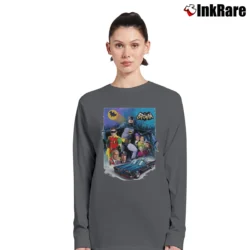 Women’s Batman 1966 TV Series Cast Design Retro Long-Sleeve Top in charcoal | Sleek, Versatile, All-Season