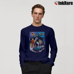 Men’s Batman 1966 TV Series Cast Design Retro Long-Sleeve Shirt in navy | Sleek, Lightweight, Year-Round Wear