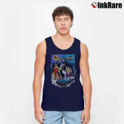Men’s Batman 1966 TV Series Cast Design Retro Tank Top in navy | Breathable, Active-Friendly Design