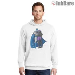 Batman And Catwoman Gotham Couple Shirt on white hoodie for men graphic tee