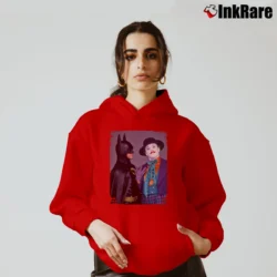 Women’s Batman And Joker Michael Keaton Jack Nicholson Movie Cozy Hoodie in red | Warm, Structured, Stylish