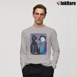 Men’s Batman And Joker Michael Keaton Jack Nicholson Movie Long-Sleeve Shirt in sport grey | Sleek, Lightweight, Year-Round Wear