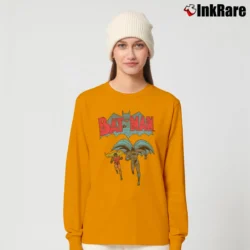 Women’s Batman And Robin Classic Logo Juniors Long-Sleeve Top in orange | Sleek, Versatile, All-Season