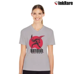 Women’s Batman Beyond Character DC Comics Classic V-Neck Tee in sport grey | Chic Neckline, Soft Texture