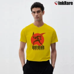 Men’s Batman Beyond Character DC Comics Classic V-Neck Tee in yellow | Sharp, Breathable, Everyday Staple