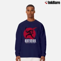 Men’s Batman Beyond Character Retro Comic Long-Sleeve Shirt in navy | Sleek, Lightweight, Year-Round Wear