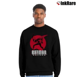 Men’s Batman Beyond Character Retro Comic Crewneck Sweatshirt in black | Cozy Fabric, Clean Style