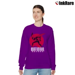 Women’s Batman Beyond Character Retro Comic Relaxed Sweatshirt in purple | Soft, Laid-Back Vibe