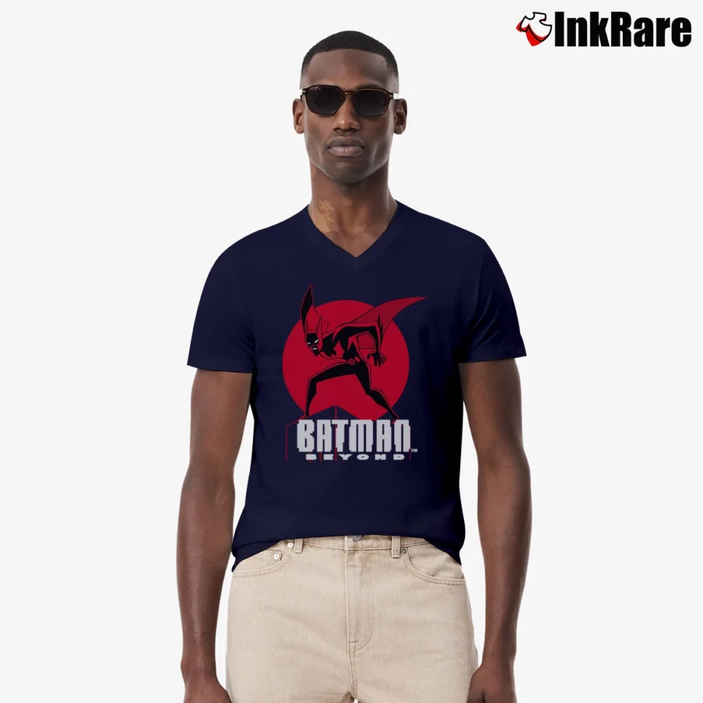 Men’s Batman Beyond Character Retro Comic V-Neck Tee in navy | Sharp, Breathable, Everyday Staple