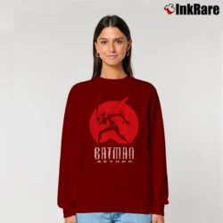 Women’s Batman Beyond Classic DC Comics Relaxed Sweatshirt in maroon | Soft, Laid-Back Vibe