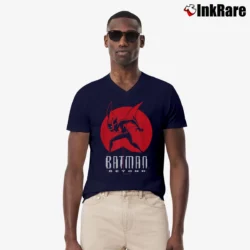 Men’s Batman Beyond Classic DC Comics V-Neck Tee in navy | Sharp, Breathable, Everyday Staple