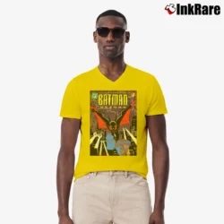 Men’s Batman Beyond DC Comics Superhero V-Neck Tee in yellow | Sharp, Breathable, Everyday Staple