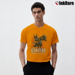Men’s Batman Beyond Engage Hero V-Neck Tee in orange | Sharp, Breathable, Everyday Staple