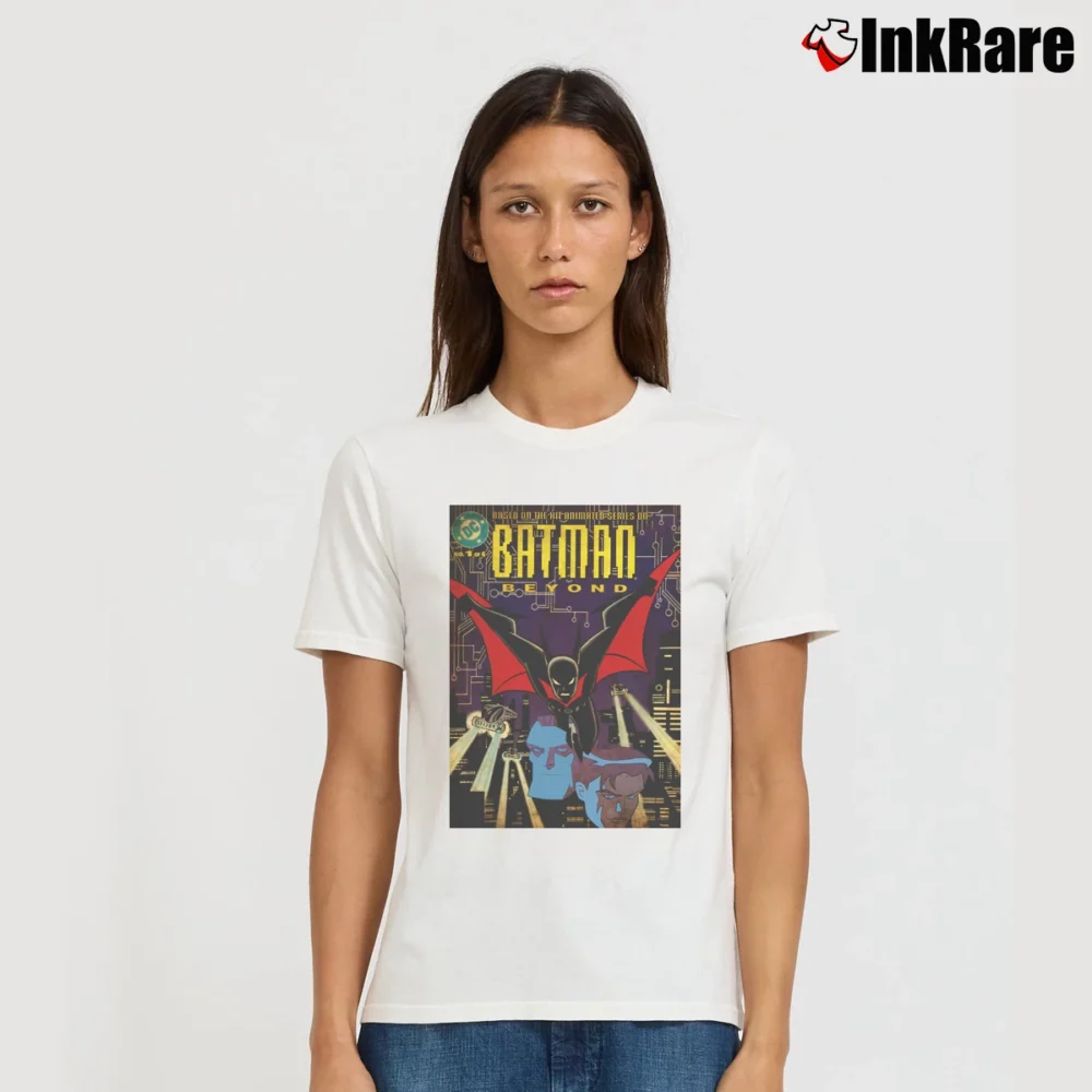 Women’s Batman Beyond Retro Hero DC Comics Signature T-Shirt in white | Soft, Flattering Fit
