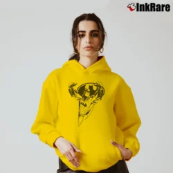 Women’s Batman Cartoon Logo Cozy Hoodie in yellow | Warm, Structured, Stylish